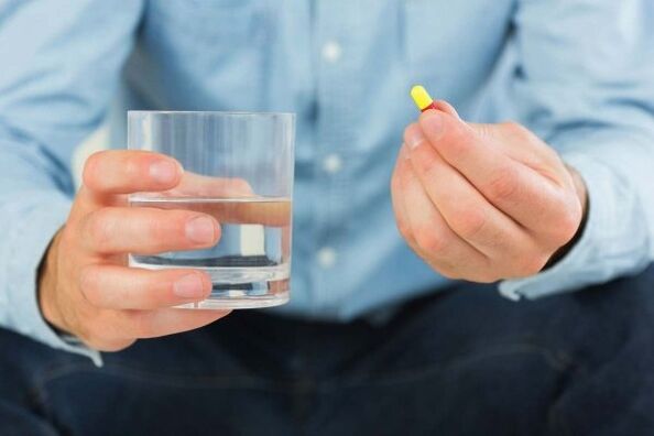 taking tablets to treat arterial hypertension